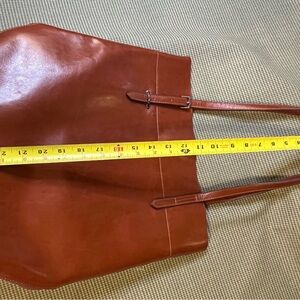 Elegant Brown Leather Tote Bag